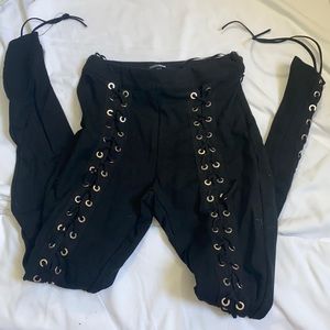 Lace up pants!